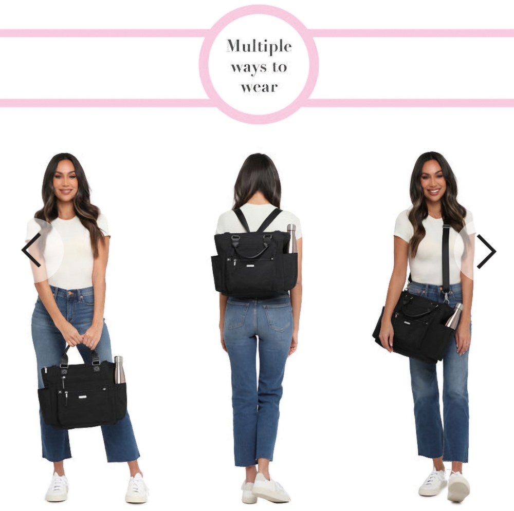 Convertible Baggallini Tote Gray Bag - Picture 4 of 6